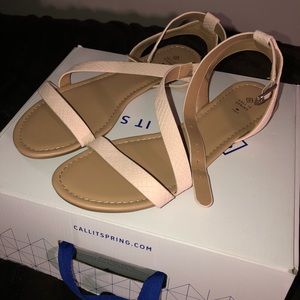 baby pink strappy sandals from call it spring